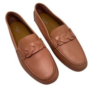 Rockport Women's Dusty Rose Pink Leather Blara Flat Loafers Size 9.5 Almond Toe
